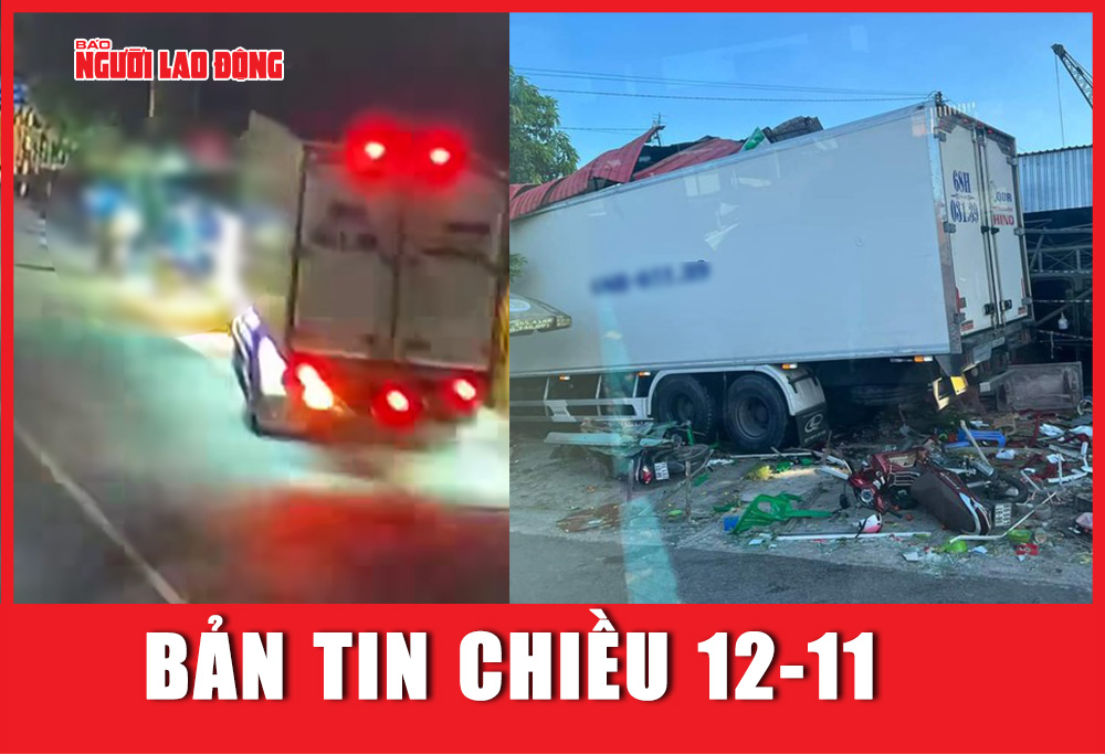 Xót xa nạn nhân bị xe tải tông tử vong khi đang ngồi ăn bên lề đường