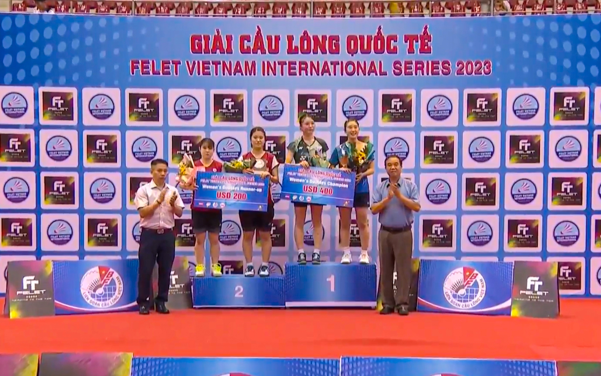 Cặp VĐV Văn Hải - V&acirc;n Anh gi&agrave;nh  &Aacute; qu&acirc;n giải cầu l&ocirc;ng FELET Vietnam International Series 2023 - Ảnh 6.