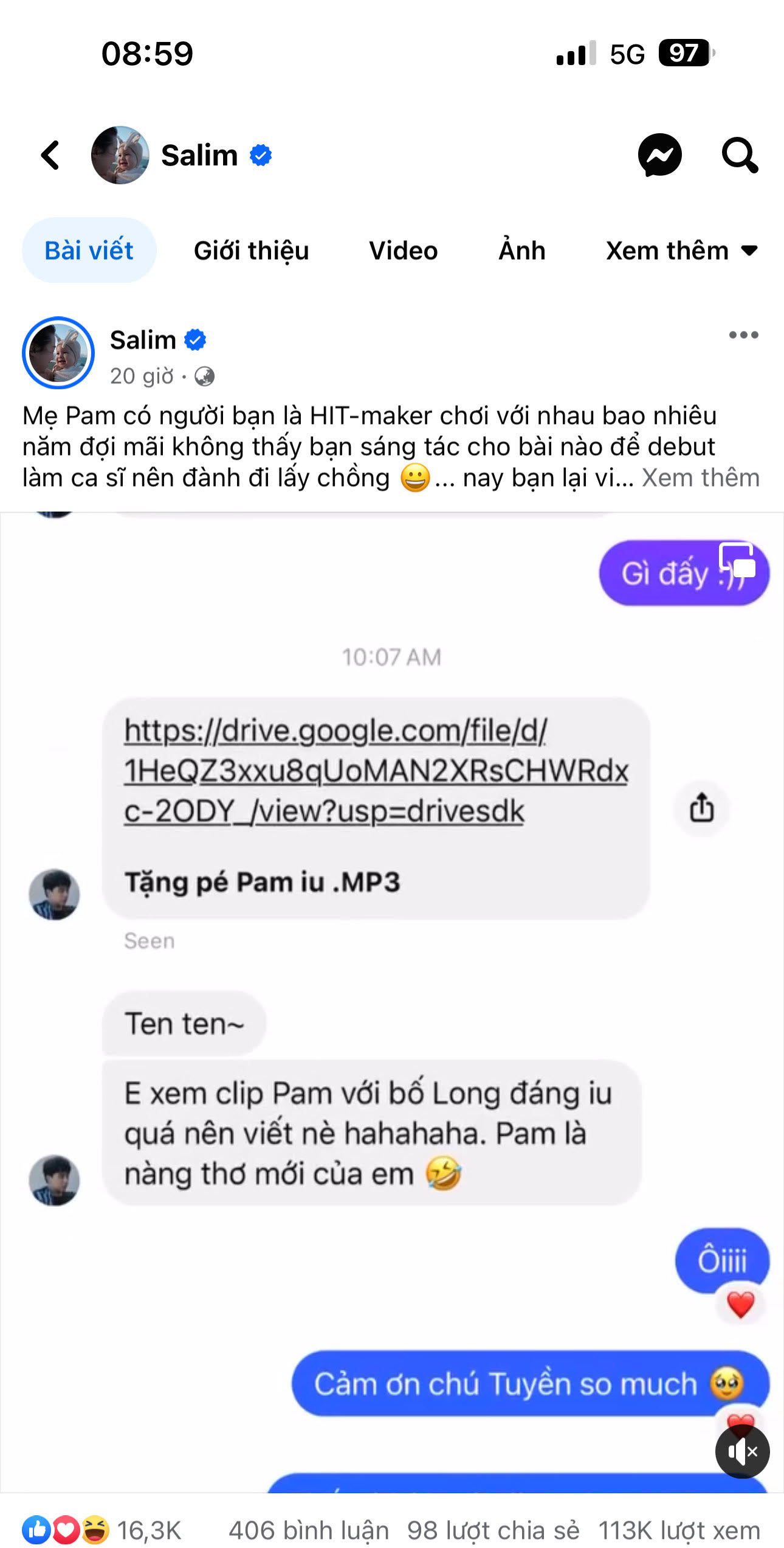 Pam nh&agrave; Salim được Hứa Kim Tuyền s&aacute;ng t&aacute;c ri&ecirc;ng một b&agrave;i h&aacute;t - Ảnh 3.