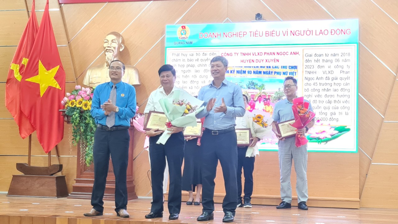 Quảng Nam tuyên dương doanh nghiệp vì người lao động - Ảnh 1.