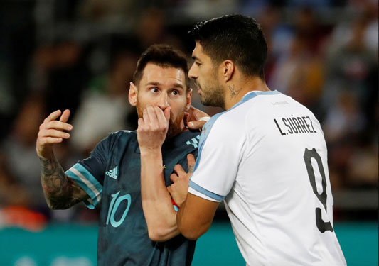 Suarez đối đầu Messi ở Nam Mỹ