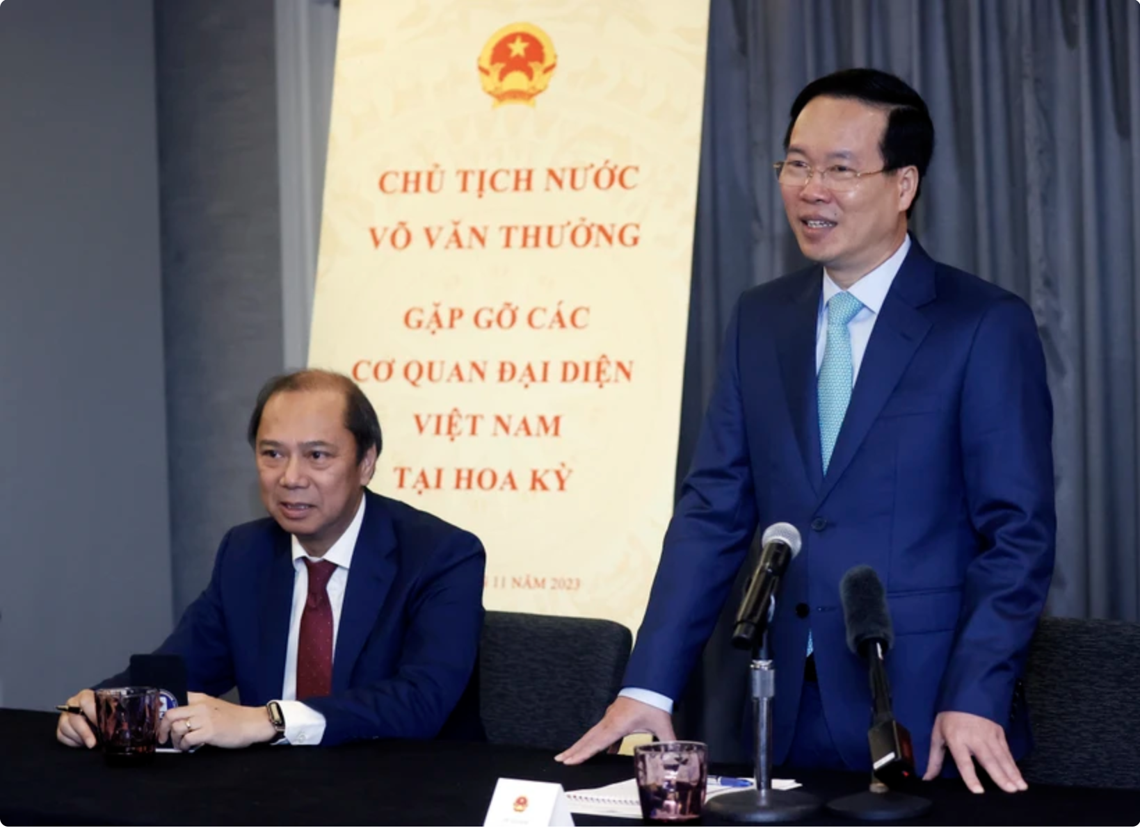 Chủ tịch nước Võ Văn Thưởng gặp gỡ các cơ quan đại diện Việt Nam tại Mỹ