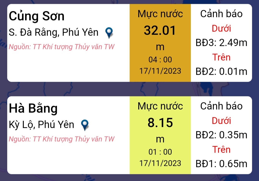 Phú Yên: 1 người bị lũ cuốn trôi khi cứu đàn bò