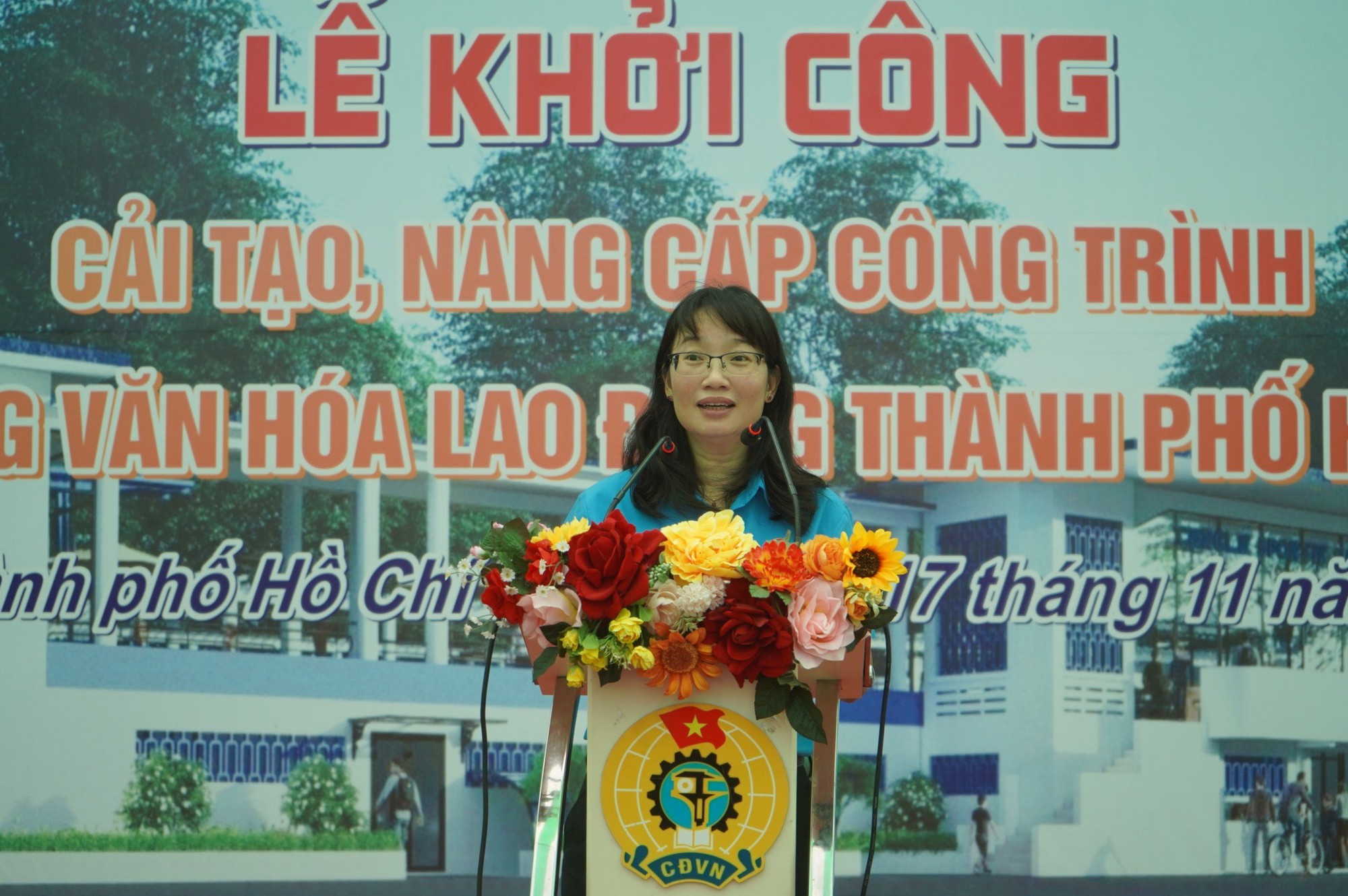 Khởi c&ocirc;ng n&acirc;ng cấp hồ bơi Cung Văn h&oacute;a Lao động TP HCM - Ảnh 1.
