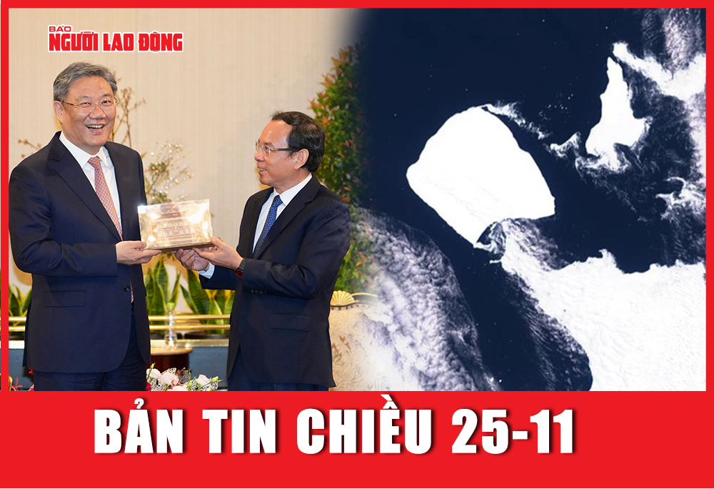 Bản tin chiều 25-11: Tảng băng trôi lớn nhất thế giới bắt đầu dịch chuyển