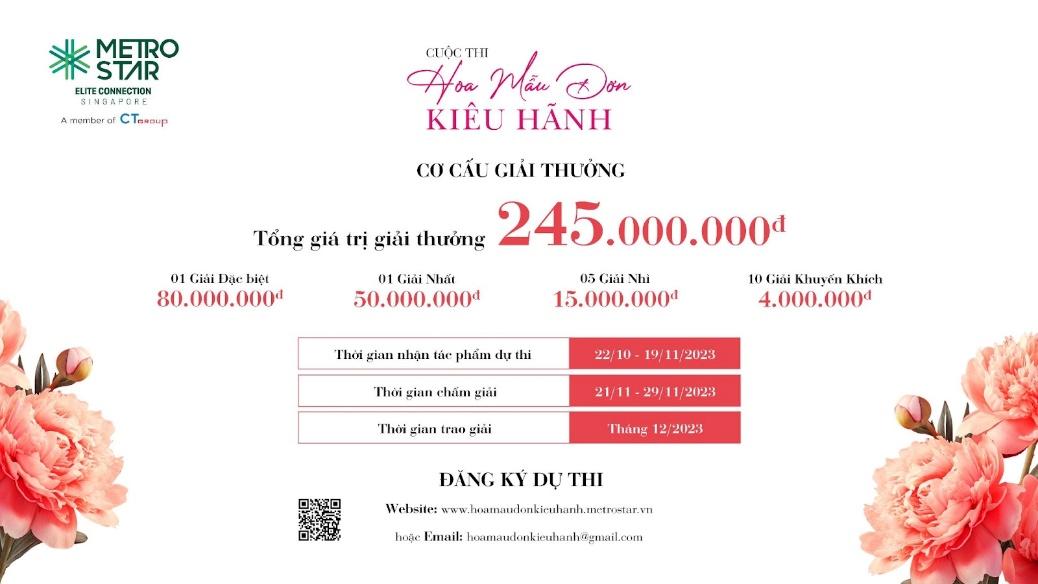 Cuộc thi “Hoa mẫu đơn kiêu hãnh” với tổng giải thưởng 245 triệu đồng