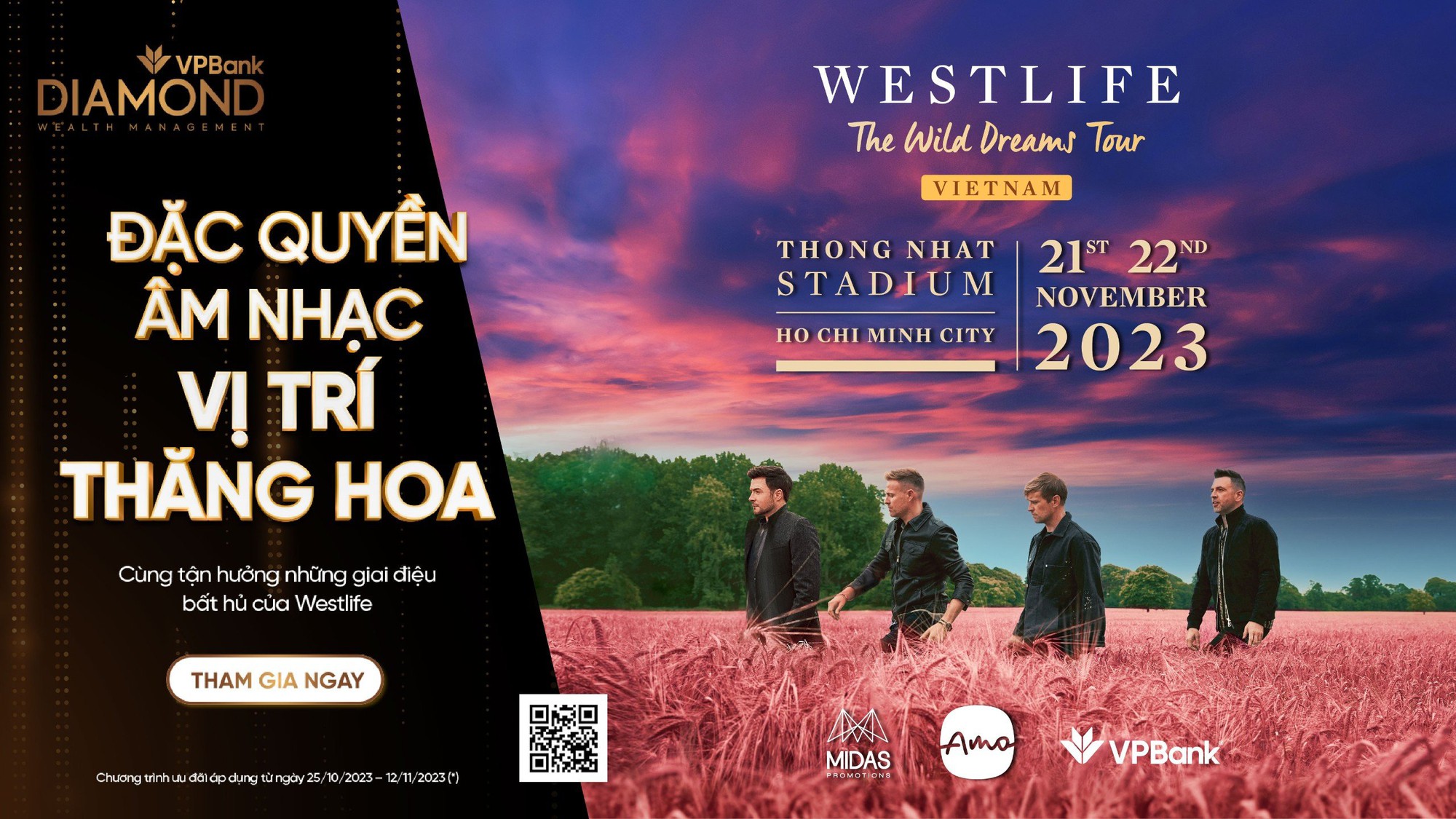 Nhận ngay vé Westlife khi trở thành hội viên VPBank Diamond