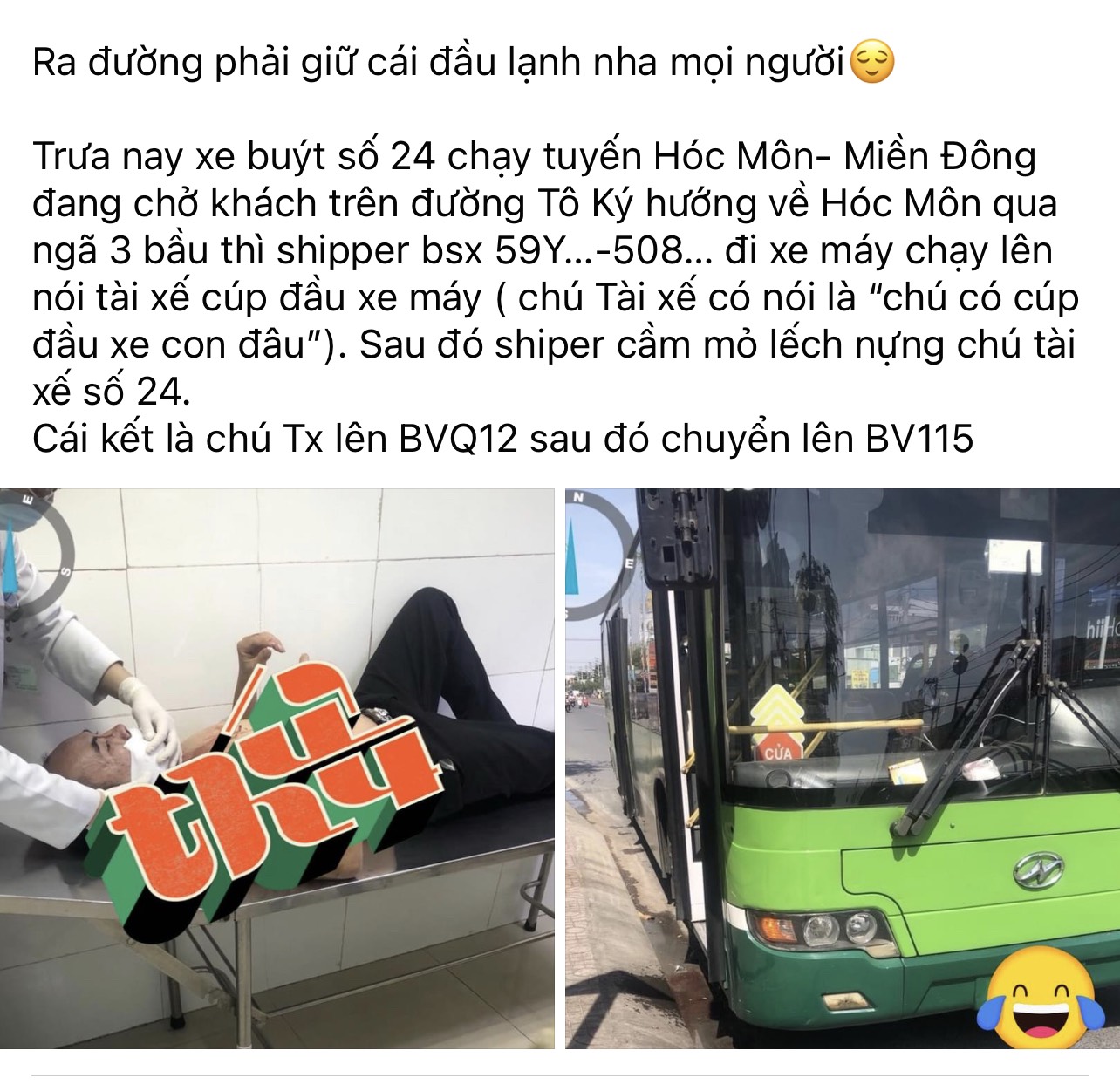 Công an vào cuộc vụ tài xế xe buýt bị shipper "nựng mỏ lết" vào mặt