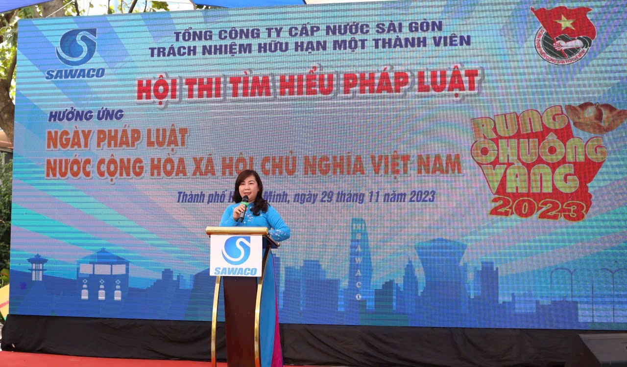 Tổng C&ocirc;ng ty Cấp nước S&agrave;i G&ograve;n tổ chức cuộc thi t&igrave;m hiểu ph&aacute;p luật - Ảnh 4.
