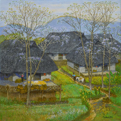 8-Hình-6---Tác-phẩm-“Mùa-xuân-Tây-Bắc”-của-họa-sĩ-Mai-Xuân-Oanh