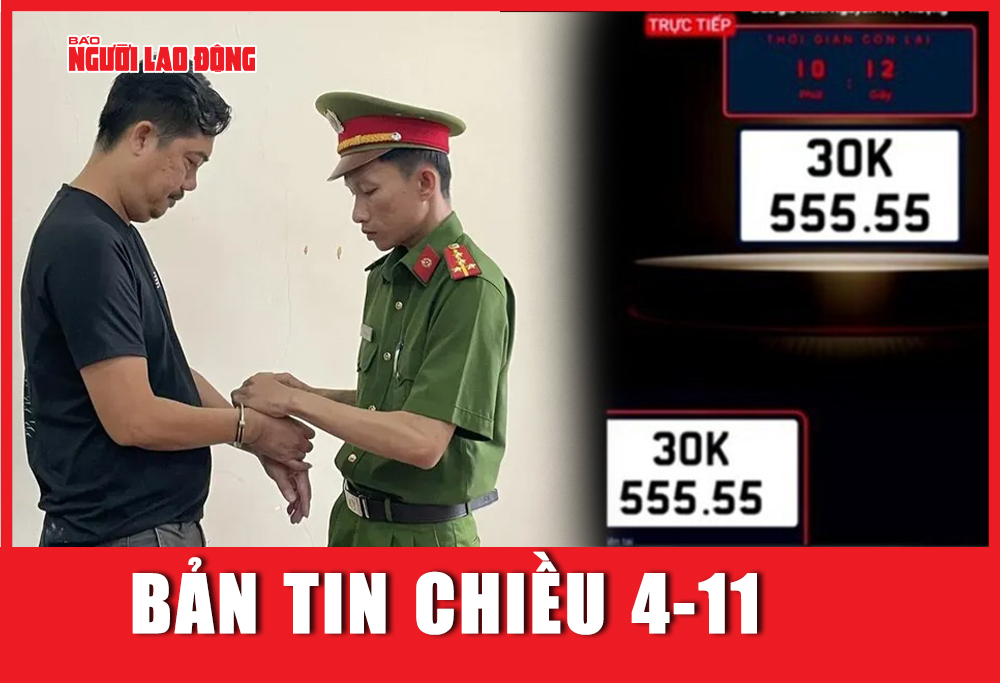 Thời sự chiều 4-11: Biển số xe "siêu đẹp" 30K-555.55 trúng đấu giá gần 14,5 tỉ đồng
