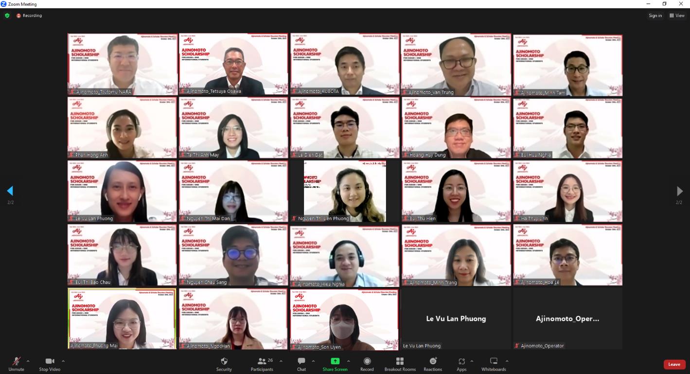 Nhiều sinh viên ngành khoa học được đào tạo chuyên sâu tại Nhật thông qua Học bổng Quốc tế Ajinomoto ASEAN+ONE