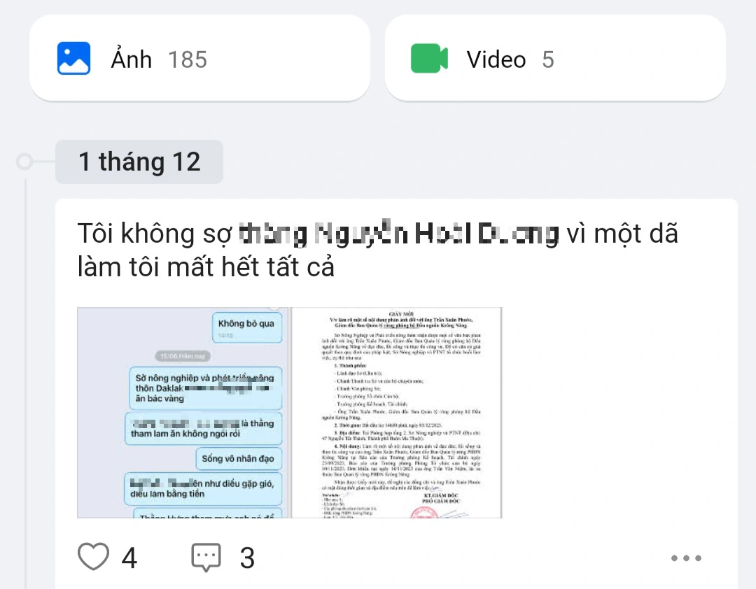 T&agrave;i khoản Zalo của 1 gi&aacute;m đốc bất ngờ đăng b&agrave;i viết chửi bới l&atilde;nh đạo sở- Ảnh 1.