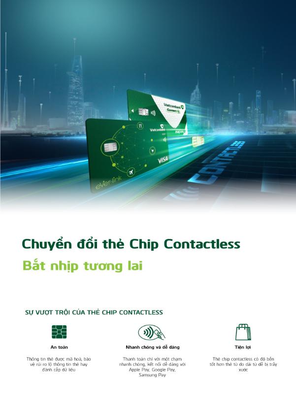Thẻ Vietcombank Chip Contactless - Đổi mới thanh to&aacute;n- Ảnh 1.