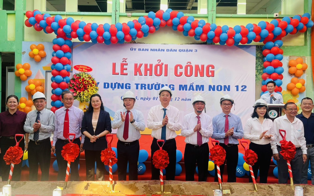 Quận 3 xây dựng trường mầm non đầu tiên ở phường 12