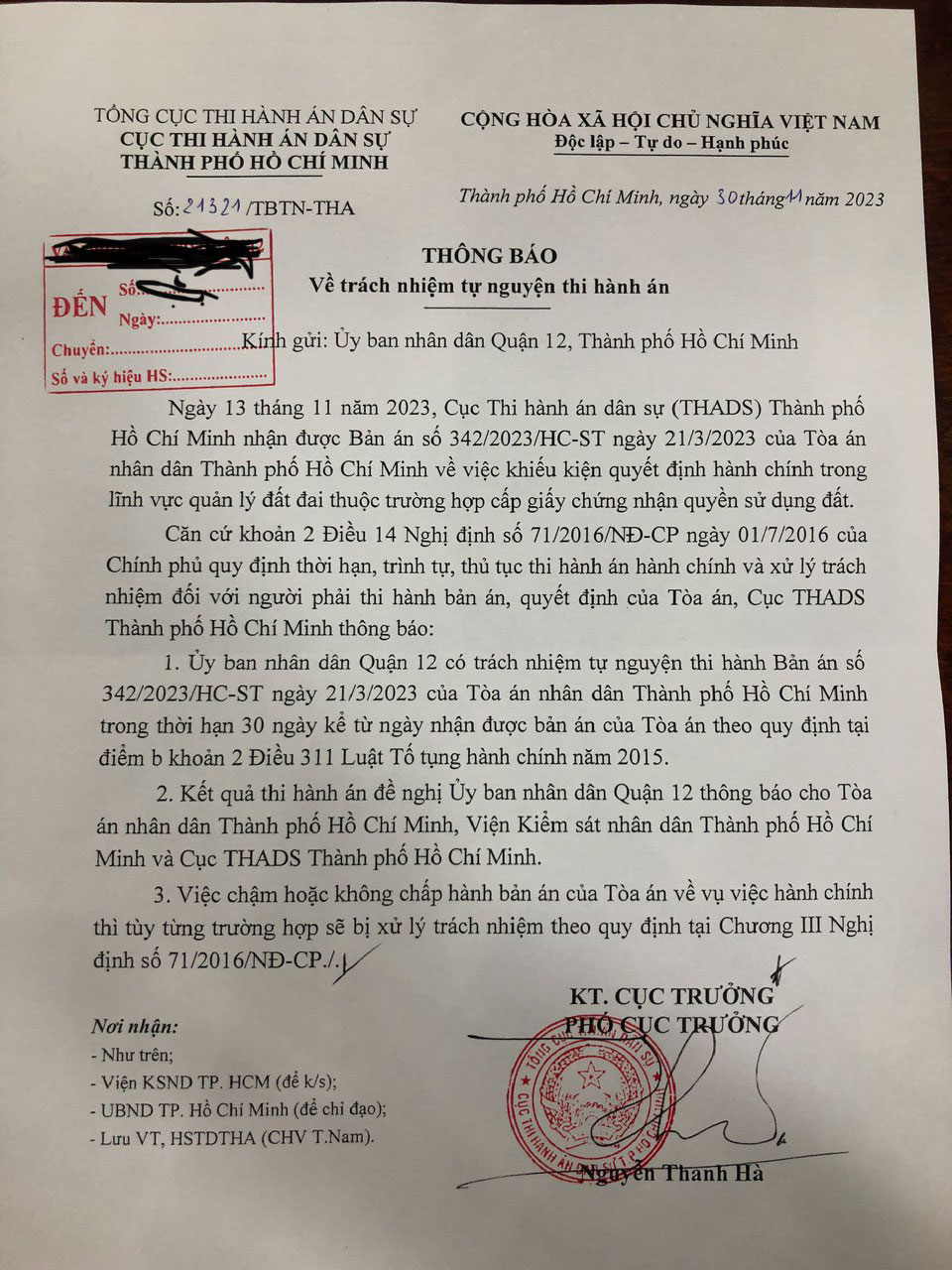 Vụ cụ &ocirc;ng gần 20 năm đi đ&ograve;i đất: Th&ocirc;ng b&aacute;o quan trọng gửi UBND quận 12- Ảnh 2.