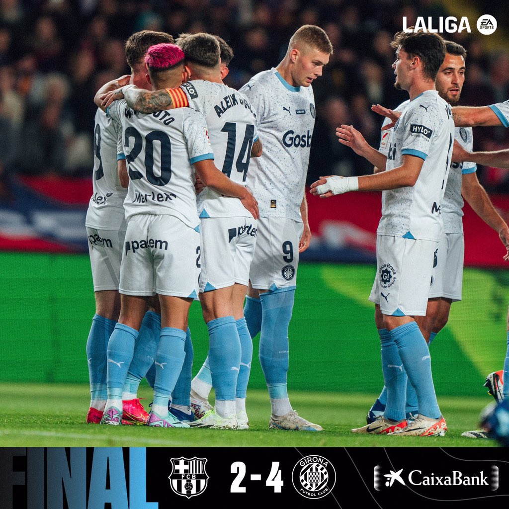 Xem m&agrave;n ăn mừng của  Girona sau trận thắng đẹp chủ nh&agrave; Barcelona - Ảnh 3.