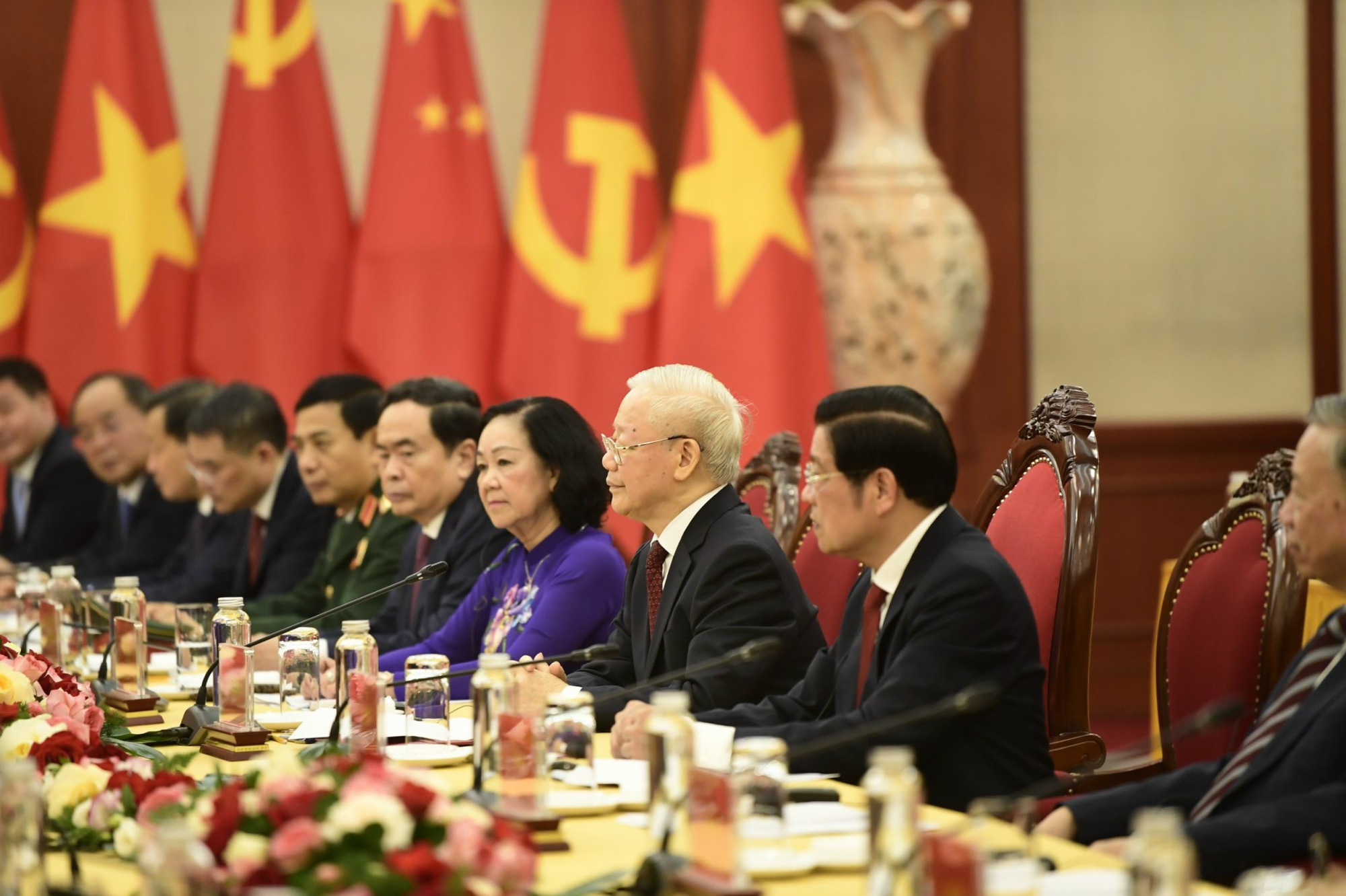 Tổng B&iacute; thư Nguyễn Ph&uacute; Trọng hội đ&agrave;m với Tổng B&iacute; thư, Chủ tịch nước Trung Quốc Tập Cận B&igrave;nh- Ảnh 5.