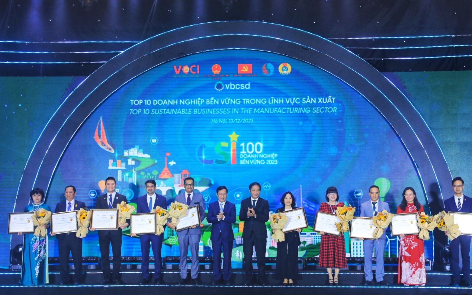 VRG có 18 công ty nằm trong tốp 100 Doanh nghiệp bền vững năm 2023