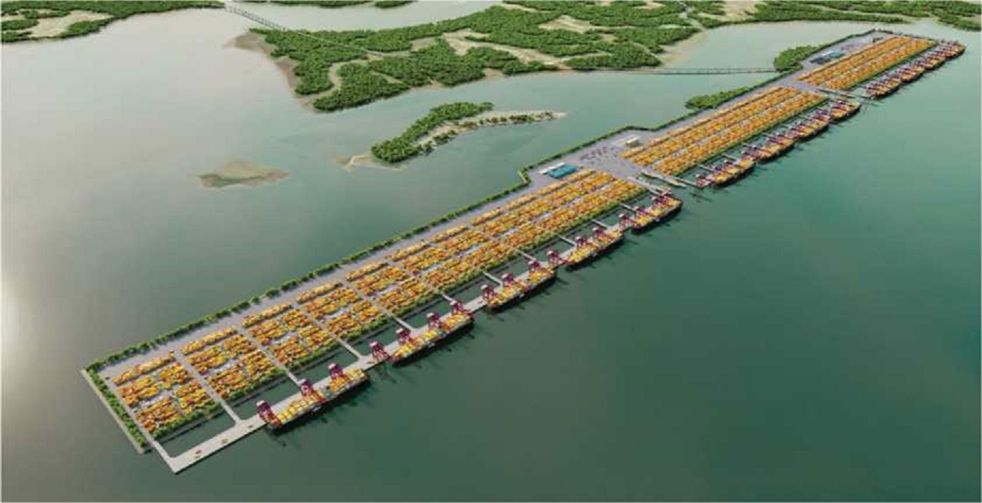 Phối cảnh cảng trung chuyển quốc tế Cần Giờ