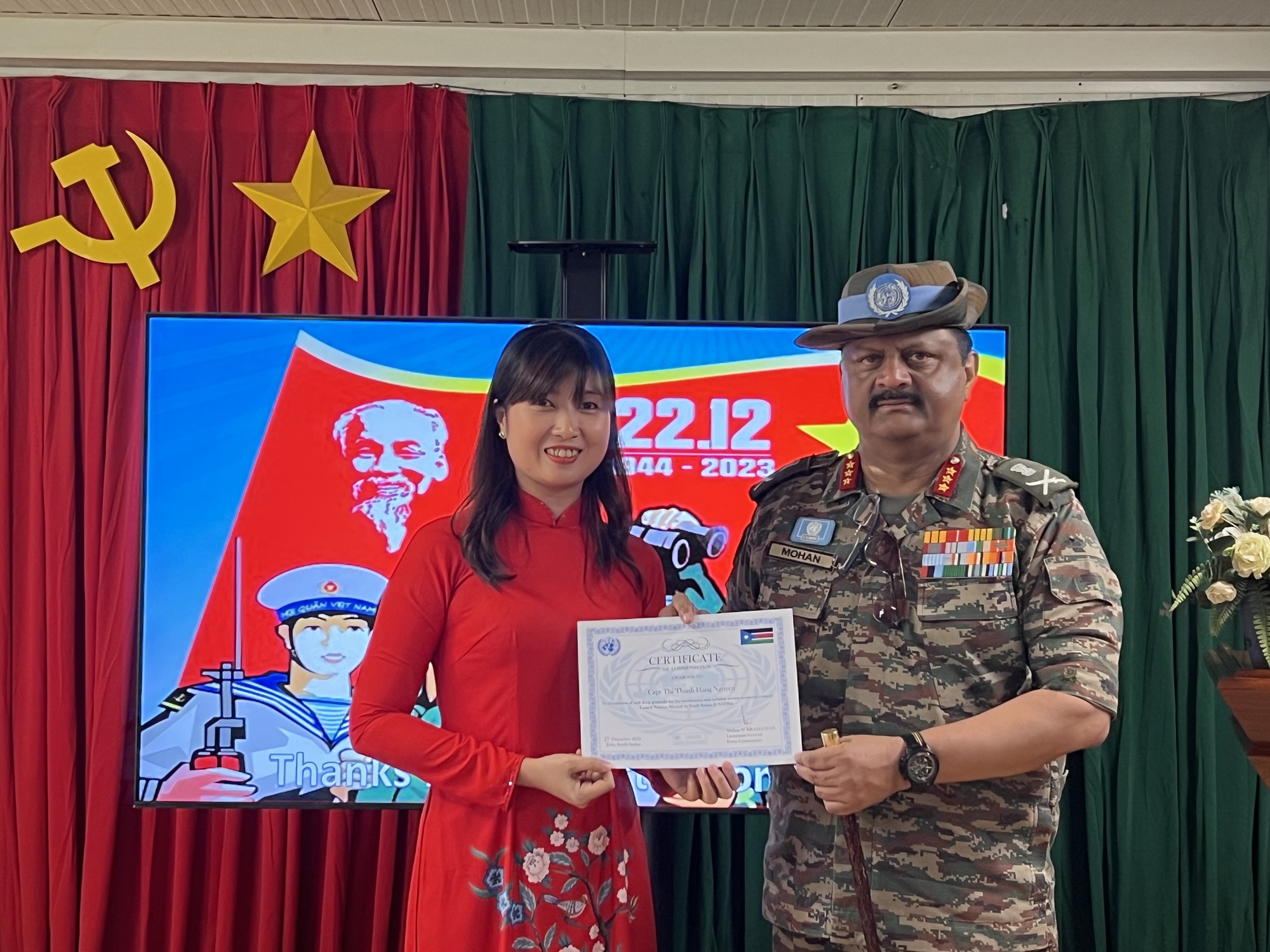 Tư lệnh Qu&acirc;n sự Ph&aacute;i bộ UNMISS ấn tượng với Qu&acirc;n đội Việt Nam- Ảnh 8.