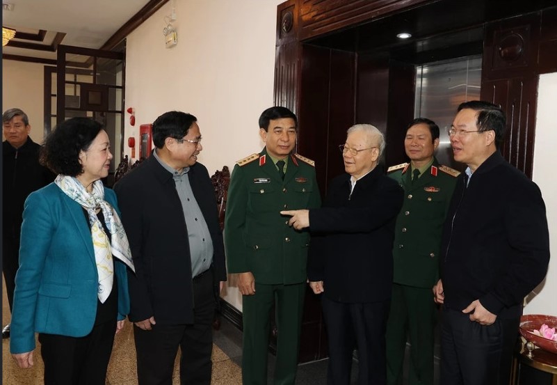 Những h&igrave;nh ảnh Tổng B&iacute; thư Nguyễn Ph&uacute; Trọng chủ tr&igrave; Hội nghị Qu&acirc;n ủy Trung ương- Ảnh 1.