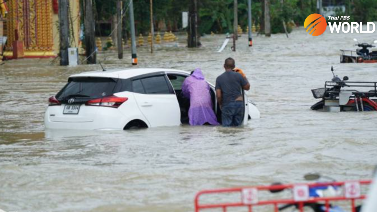 Ngập lụt ở quận Muang, tỉnh Yala - Thái Lan hôm 25-12 Ảnh: THE BANGKOK POST