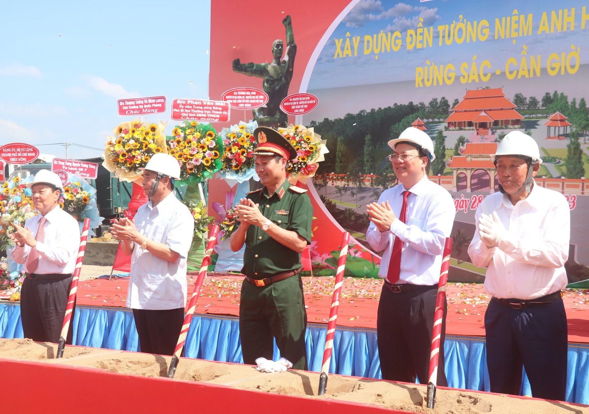 Khởi c&ocirc;ng x&acirc;y dựng đền tưởng niệm anh h&ugrave;ng, liệt sĩ Rừng S&aacute;c - Cần Giờ- Ảnh 1.
