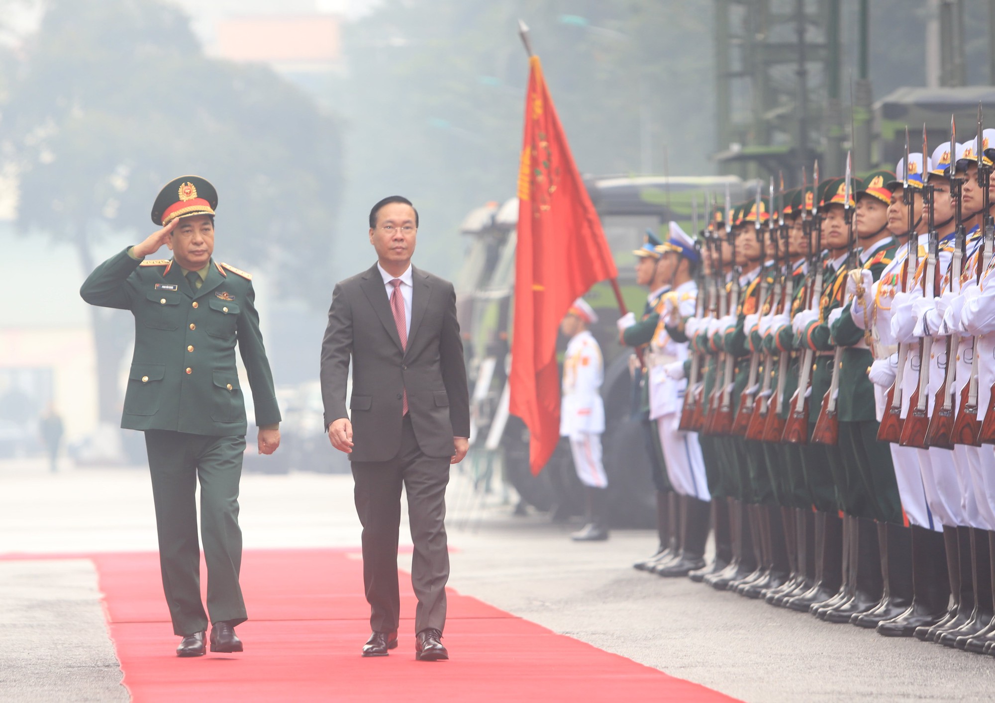 Chủ tịch nước V&otilde; Văn Thưởng dự, chỉ đạo Hội nghị Qu&acirc;n ch&iacute;nh to&agrave;n qu&acirc;n- Ảnh 1.