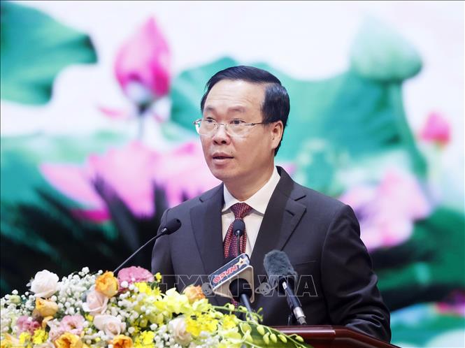 Chủ tịch nước V&otilde; Văn Thưởng dự, chỉ đạo Hội nghị Qu&acirc;n ch&iacute;nh to&agrave;n qu&acirc;n- Ảnh 7.