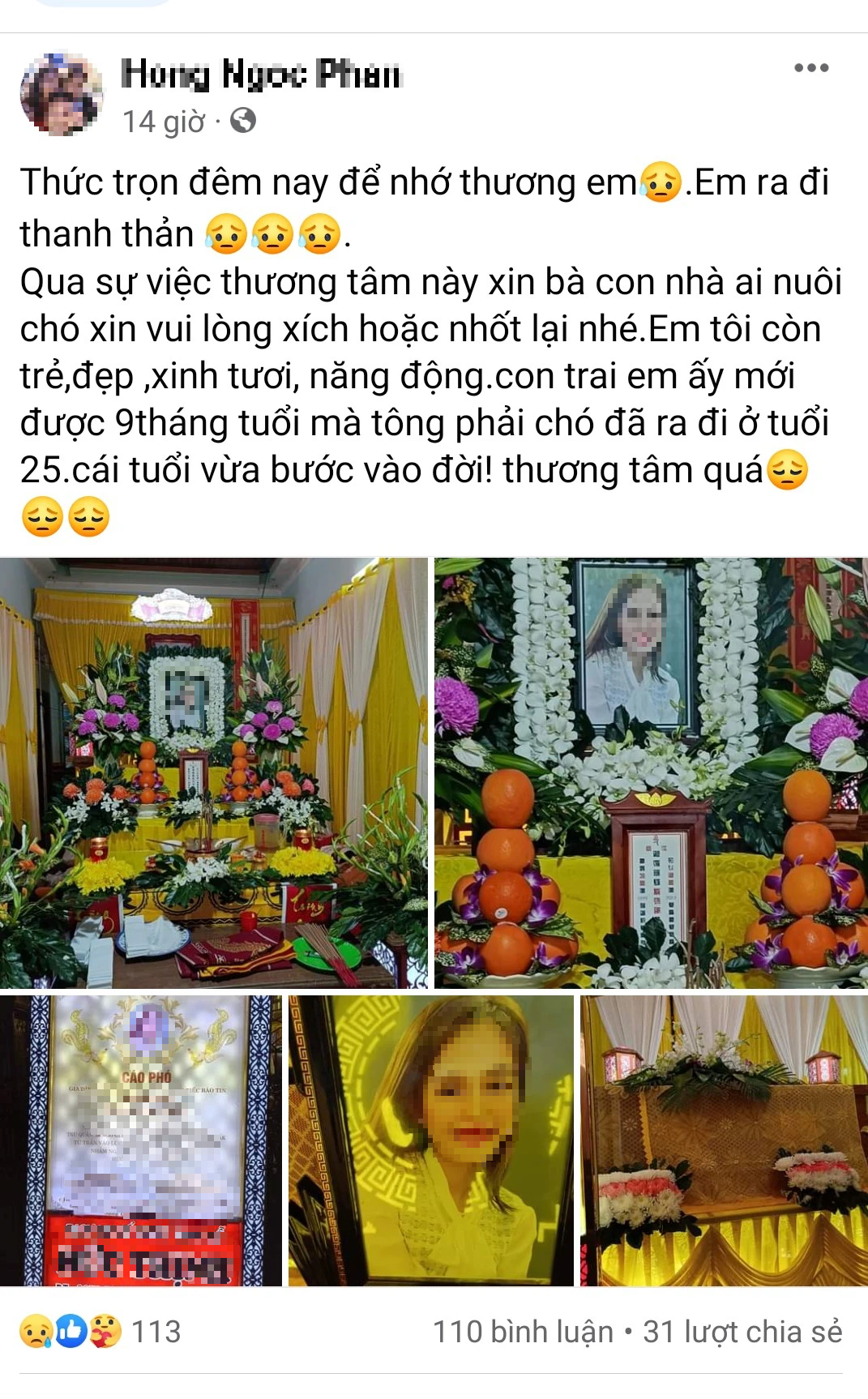 Xót xa người phụ nữ trẻ tử vong vì tông trúng chó thả rông- Ảnh 1.