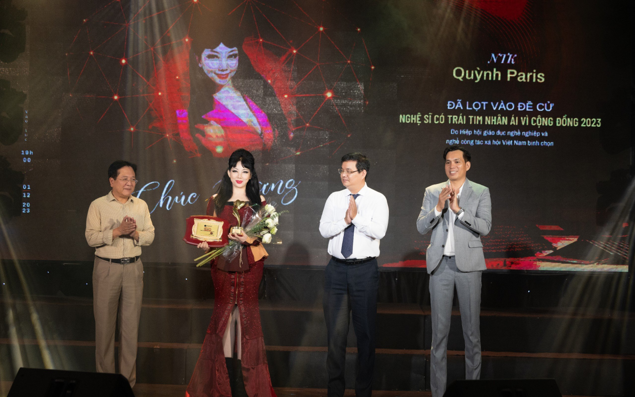 NTK quốc tế Quỳnh Paris: "Cho đi và nhận lại" khi được vinh danh nghệ sĩ vì cộng đồng 2023