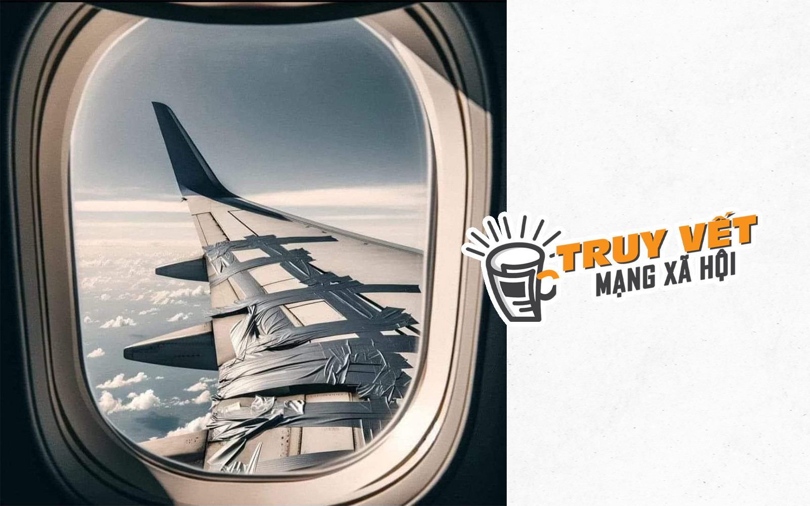 Sự thật về ảnh cánh máy bay dán "băng keo" lan truyền trên mạng