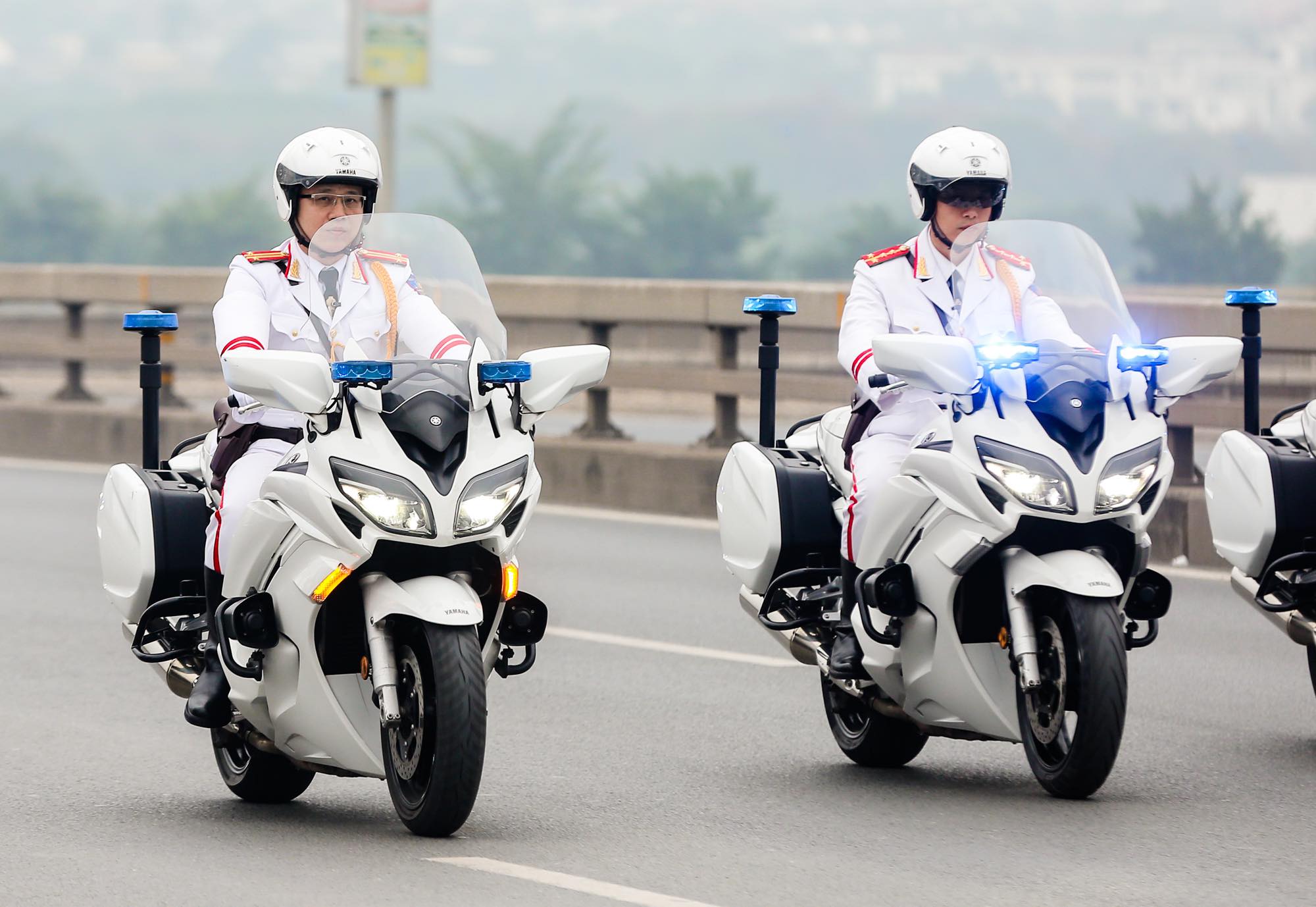 Dàn xe dẫn đoàn luyện tập đón khách quốc tế thăm Việt Nam- Ảnh 4.