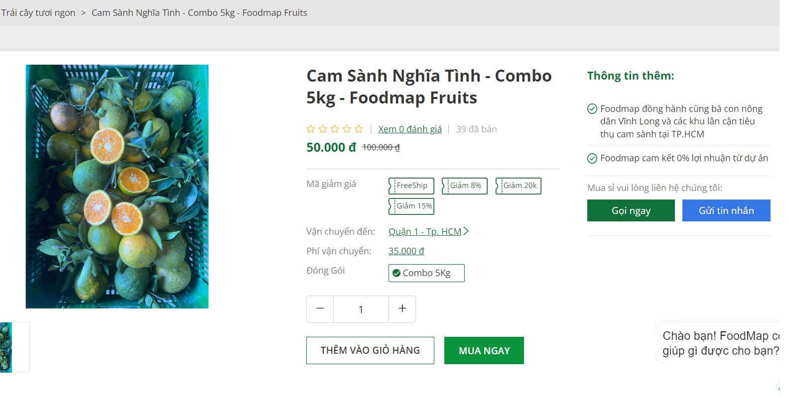 TP HCM: Cam s&agrave;nh rẻ chưa từng c&oacute;, nhiều điểm b&aacute;n h&agrave;ng treo bảng giải cứu - Ảnh 4.