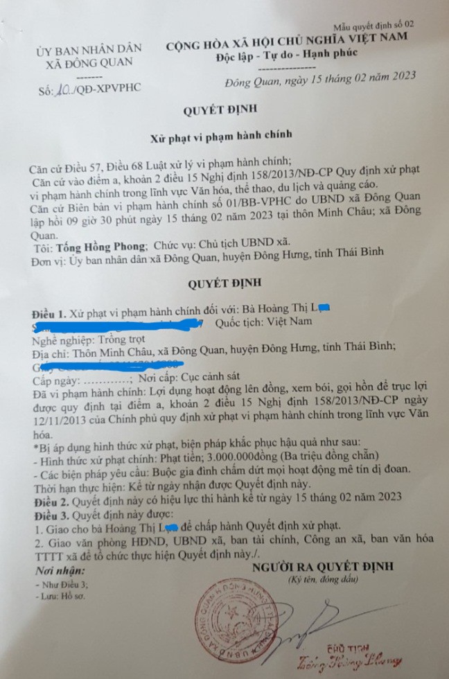 Phạt c&ocirc; đồng lập điện gọi hồn, &aacute;p vong - Ảnh 2.