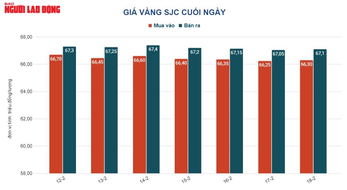 Gi&aacute; v&agrave;ng h&ocirc;m nay 19-2: V&agrave;ng SJC, v&agrave;ng nhẫn đồng loạt giảm - Ảnh 2.