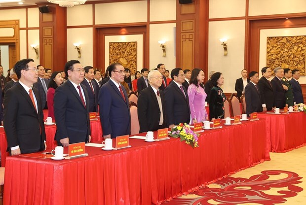 Tổng B&iacute; thư Nguyễn Ph&uacute; Trọng nhận Huy hiệu 55 năm tuổi Đảng - Ảnh 3.