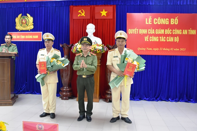 Công an Quảng Nam điều động, bổ nhiệm hàng loạt nhân sự chủ chốt