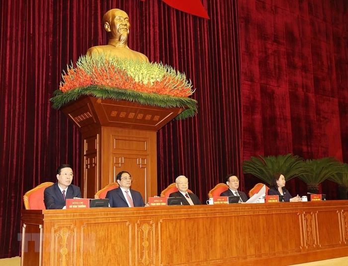 Những h&igrave;nh ảnh Tổng B&iacute; thư chủ tr&igrave; gặp mặt nguy&ecirc;n l&atilde;nh đạo cấp cao Đảng, Nh&agrave; nước - Ảnh 4.