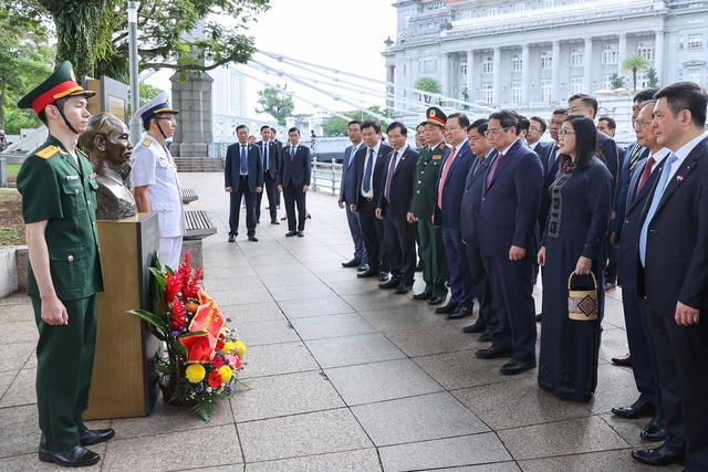 Lễ đ&oacute;n Thủ tướng Phạm Minh Ch&iacute;nh thăm ch&iacute;nh thức Singapore - Ảnh 5.