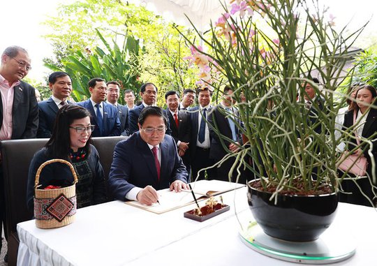 Singapore đặt tên loài hoa lan mới theo tên Thủ tướng Phạm Minh Chính và Phu nhân