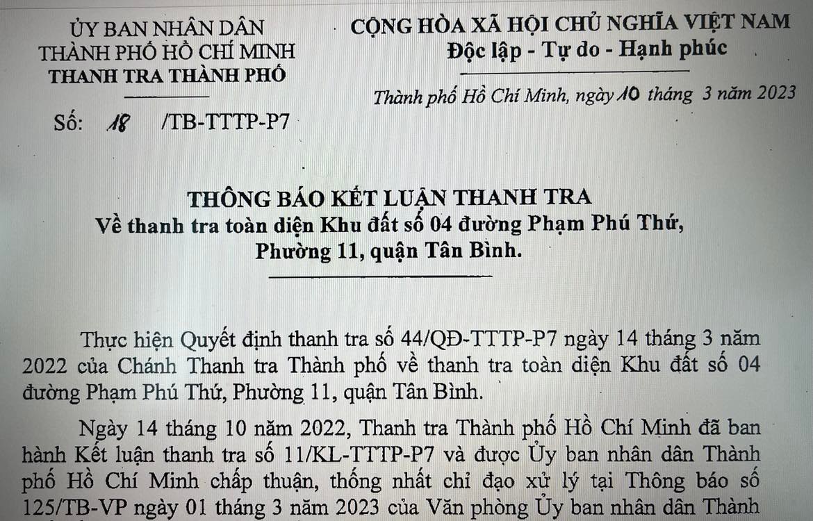 Chủ tịch UBND TP HCM yêu cầu thu hồi 1 khu đất hơn 12.000m2