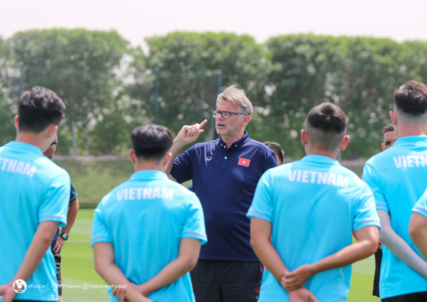 Tuyển U23 Việt Nam hứng thú trên sân tập của nhà vô địch World Cup 2022