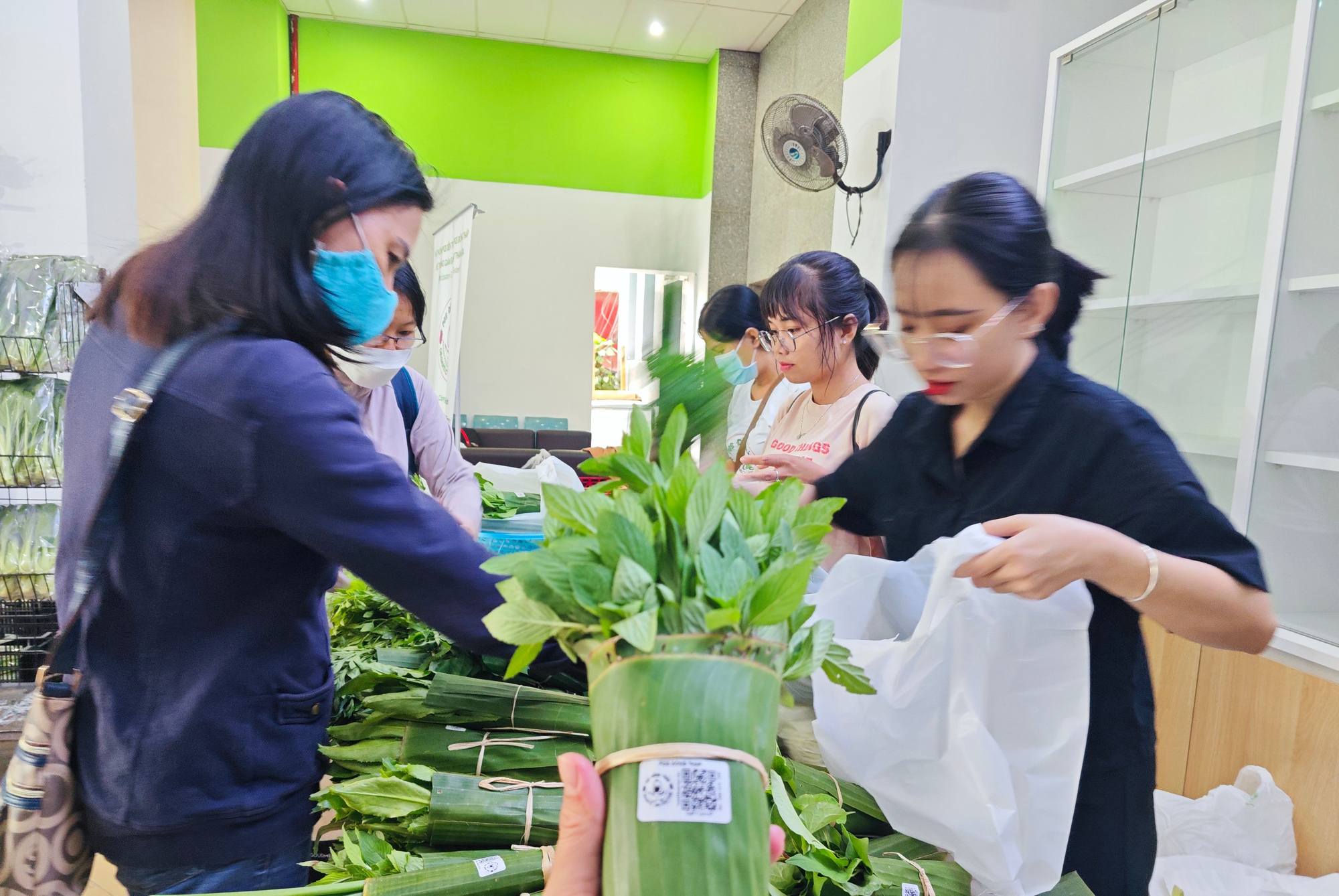 N&ocirc;ng d&acirc;n chở rau hữu cơ từ Đồng Th&aacute;p l&ecirc;n TP HCM b&aacute;n chỉ 5.000 đồng/b&oacute; - Ảnh 2.