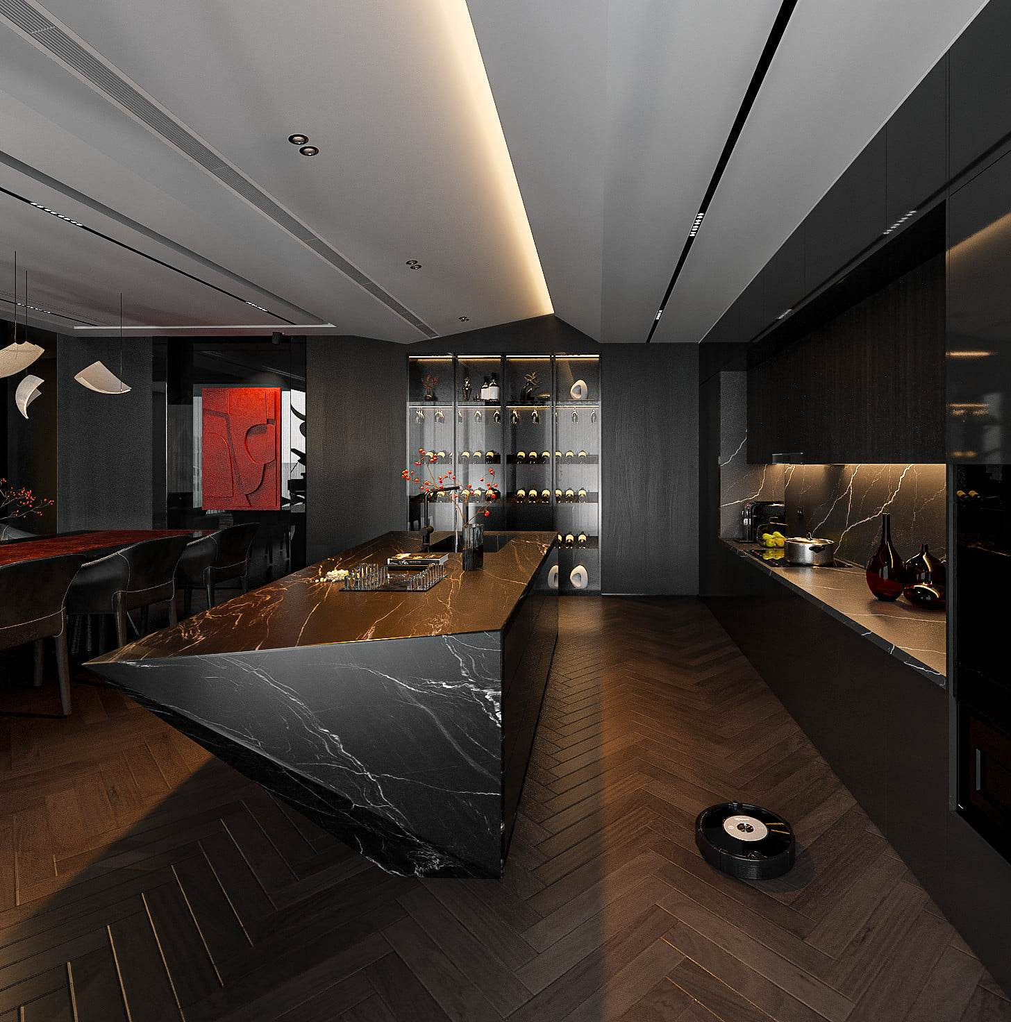 Biệt thự đen huyền bí rộng 650m2 ở Sài Gòn, mang đậm tính nghệ thuật - Ảnh 18.