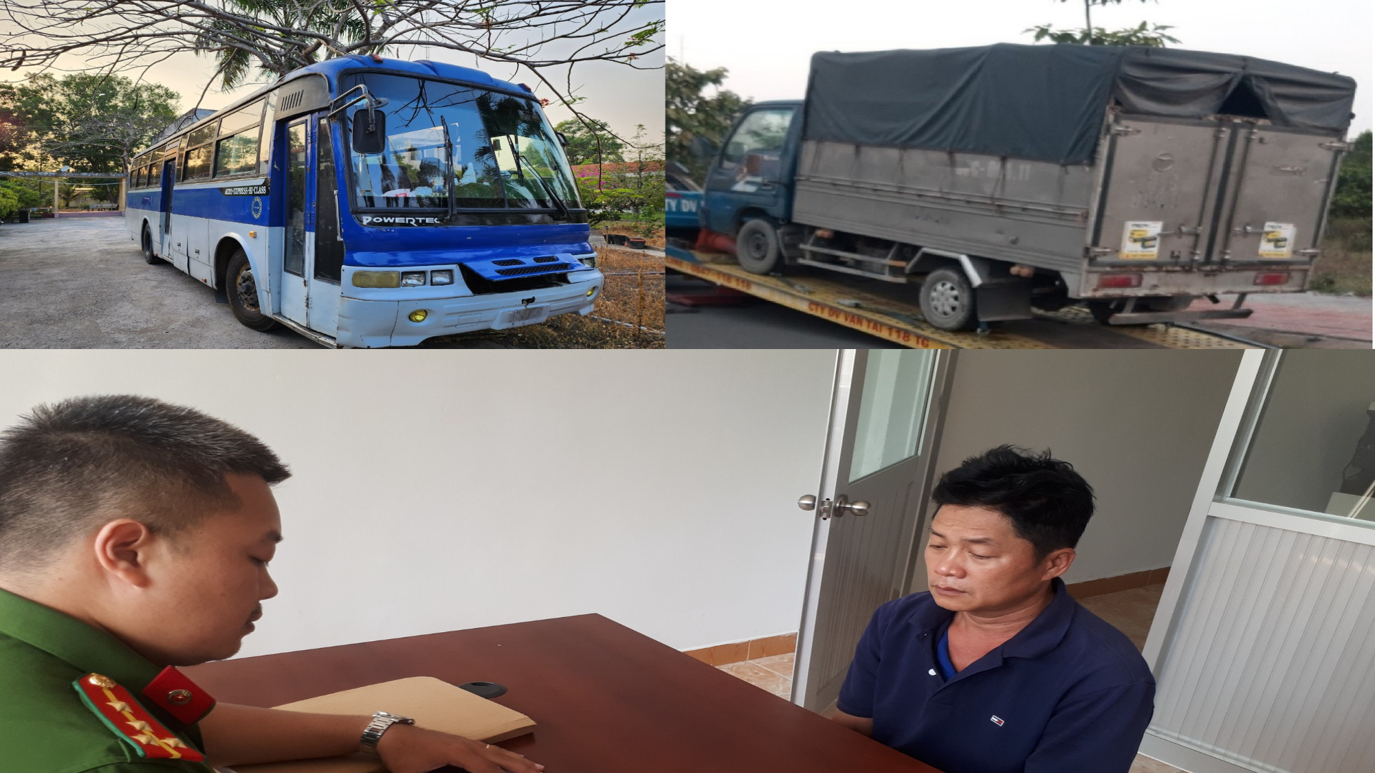 Bắt giữ kẻ chuyên trộm xe khách, xe tải ở Tiền Giang