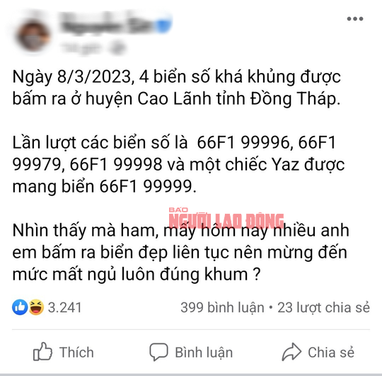 Xôn xao vụ bấm ra 4 biển số siêu đẹp ở Đồng Tháp - Ảnh 1.