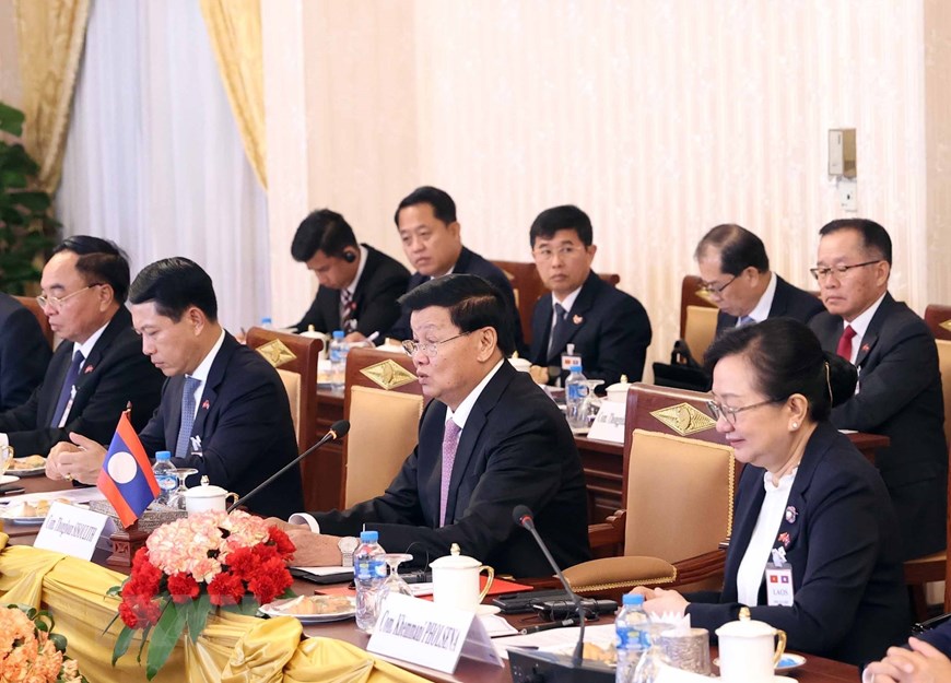 Chủ tịch nước Võ Văn Thưởng công bố món quà trị giá 1 triệu USD tặng Lào - Ảnh 3.