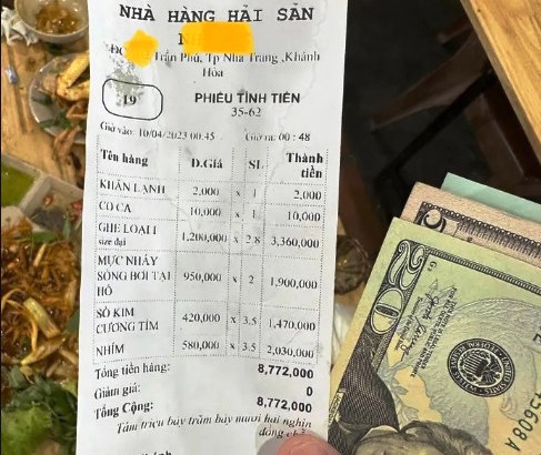 Phạt nhà hàng bị tố "chặt chém" ở Nha Trang 20,75 triệu đồng